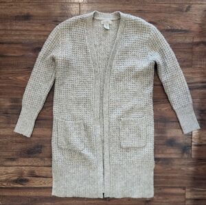 Jessica Simpson Women's Long Sleeve Wool Blend Long Sweater Cardigan Medium M